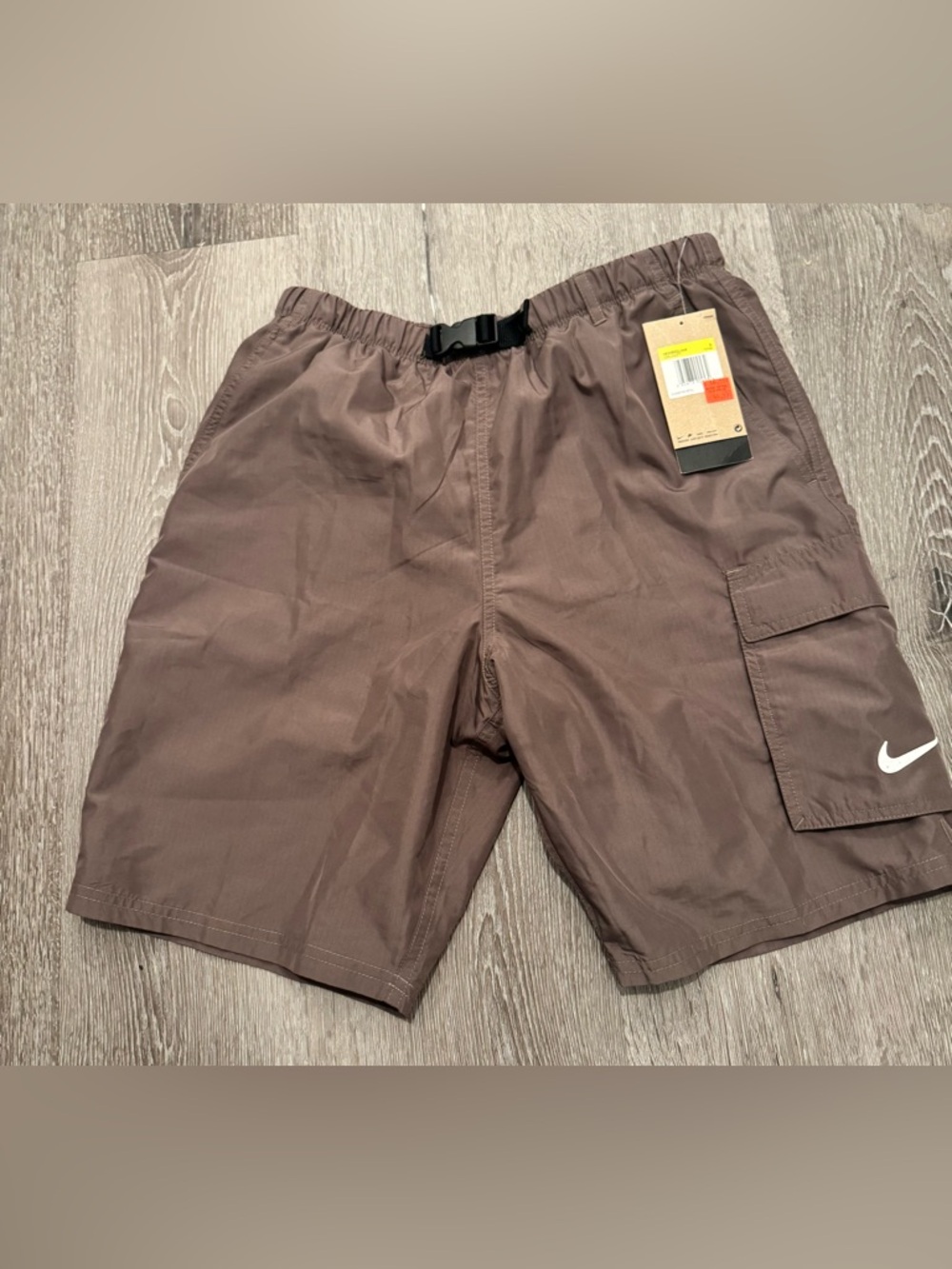 Nike Swim Cargo Swim Shorts Packable Brown Taupe Move to Zero NWT Men's Small
